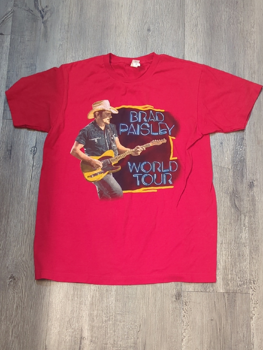 Brad Paisley World Tour Graphic Tee - Red